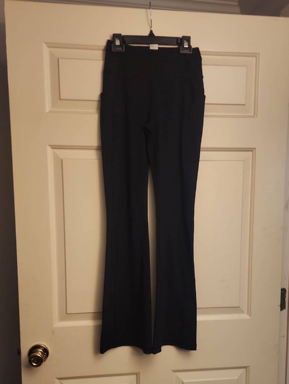 Black Flared Knit Pants